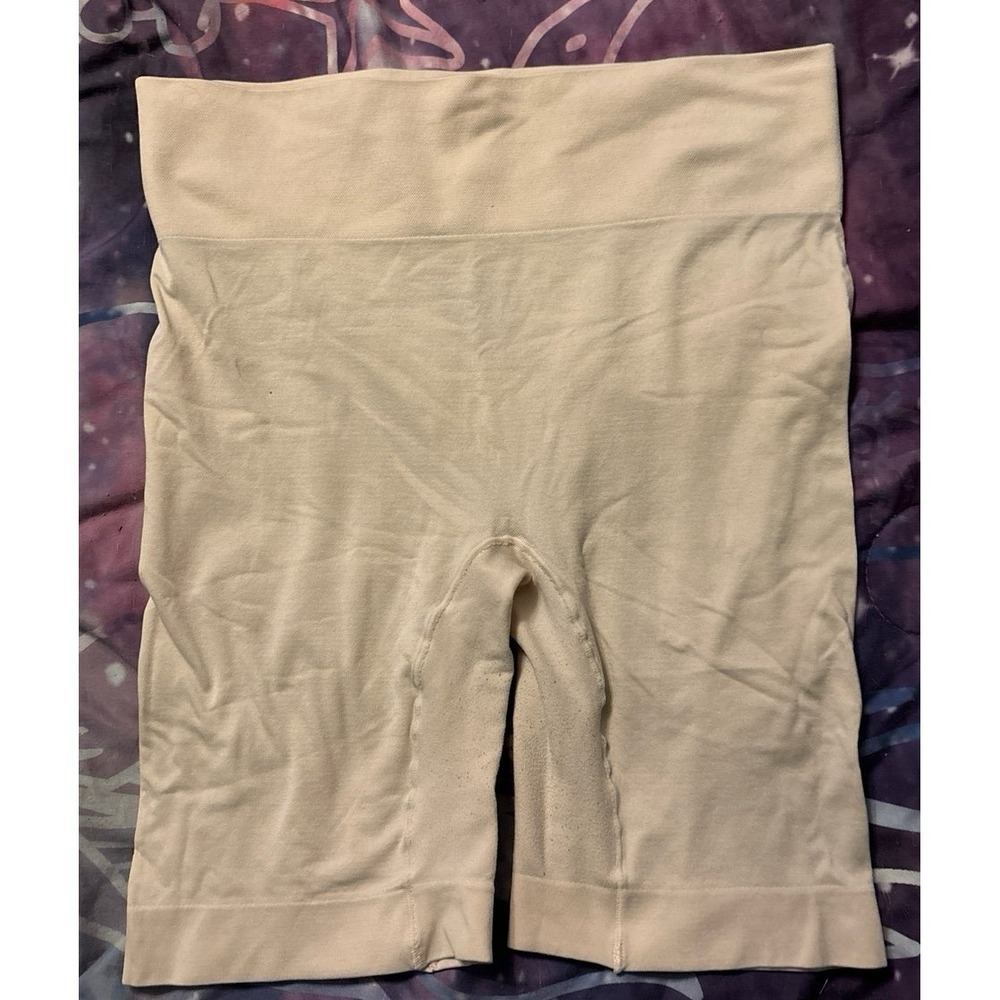 Life‎ by Jockey Women's Off White High Waist Shaper Shapewear Shorts, Size XL